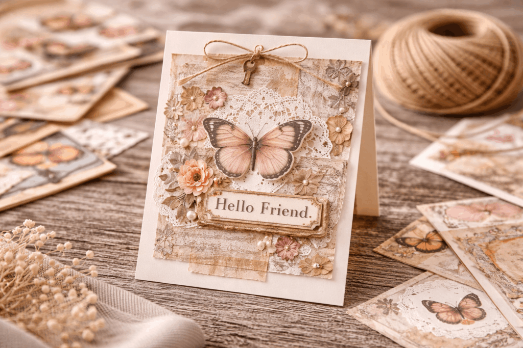 Karten DIY im Scrapbook-Look