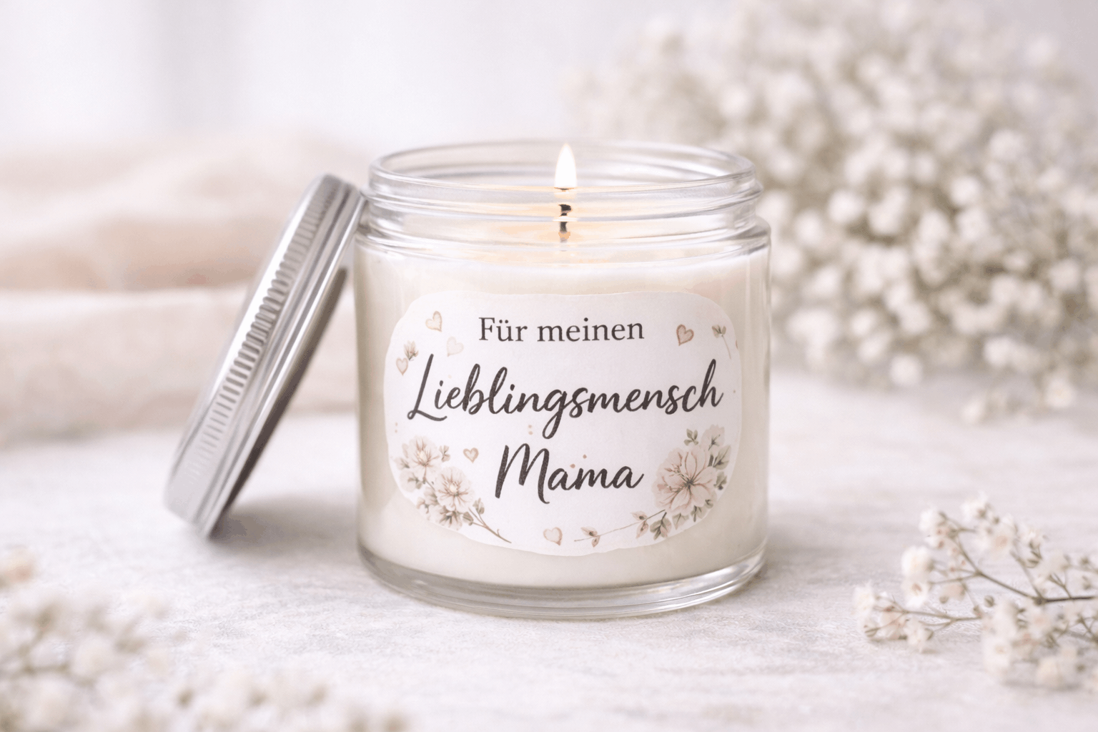 Kerzengeschenk mit Personalisierung