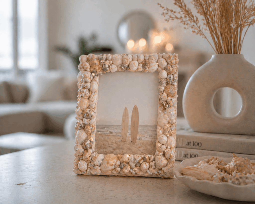 Bilderrahmen verziert mit Muscheln