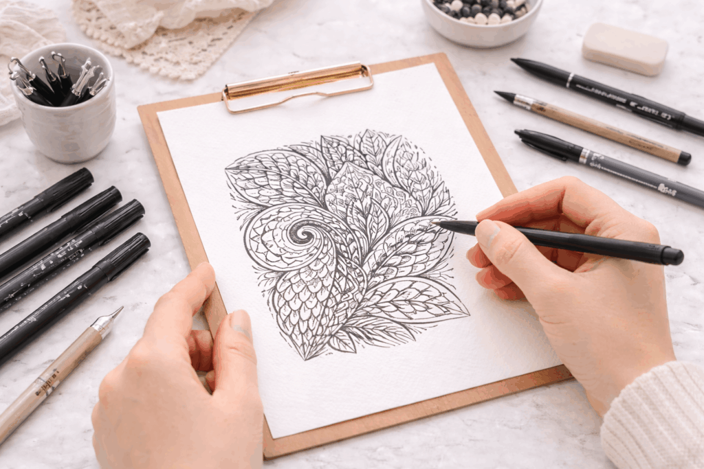 Zentangle zeichnen