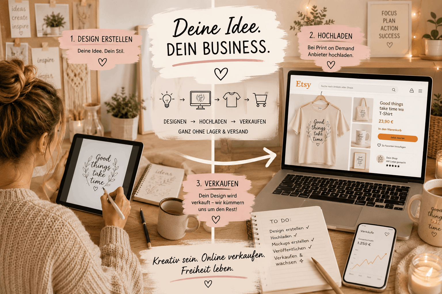 Etsy Shop mit Print on demand 