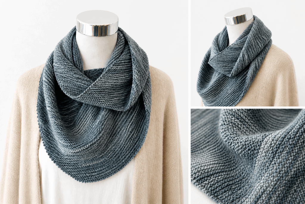 Einfaches Strick Projekt: asymmetrischer Schal