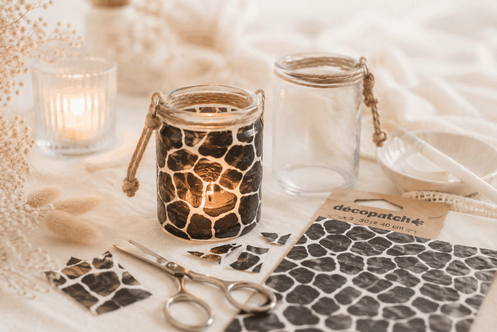 Decopatch Windlicht basteln