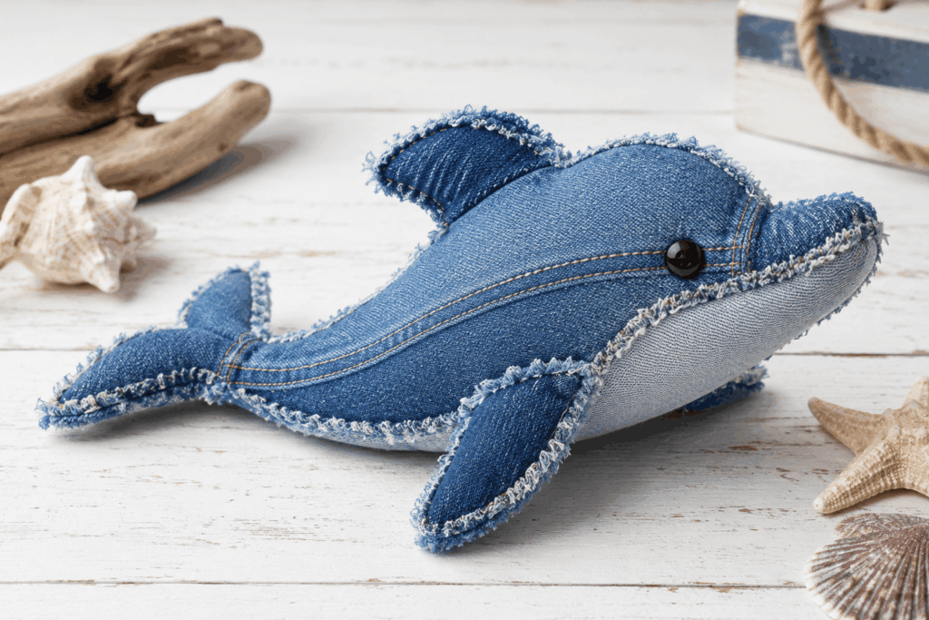 Delfin - Upcycling aus alten Jeans