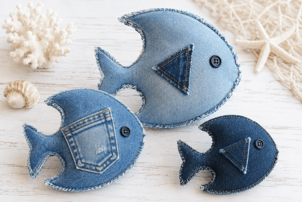 DIY Jeans Upcycling Fisch